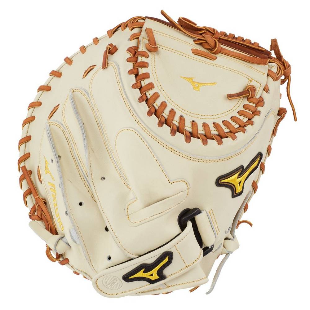 Catchers Mitt Mizuno Softball Classic Series Fastpitch 34.5" Donna - Argento/Marroni - 78251-UTZR